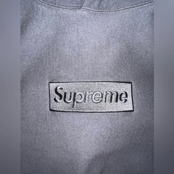 All Black supreme Box logo hoodie size med